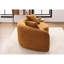 Canapé modulaire incurvé en chenille orange à double profondeur en S, sans assemblage, peu encombrant pour les petites chambres, L 66,9 po, 400 lb, siège souple moyen, dossier coussiné, accoudoirs évasés, mousse à haute résilience, coussins décoratifs 2-2043631179