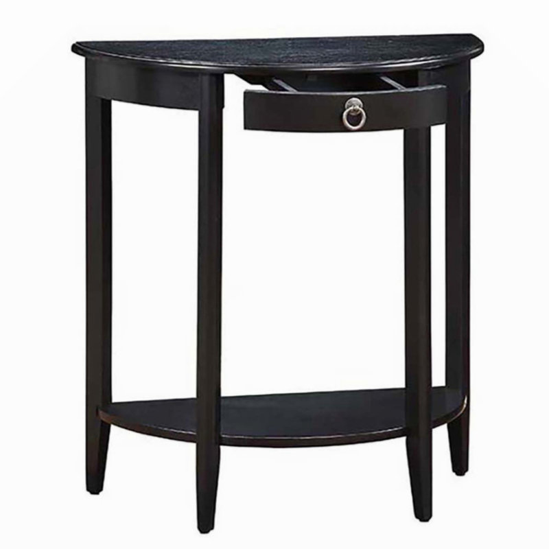 Black Console Table With Bottom Shelf