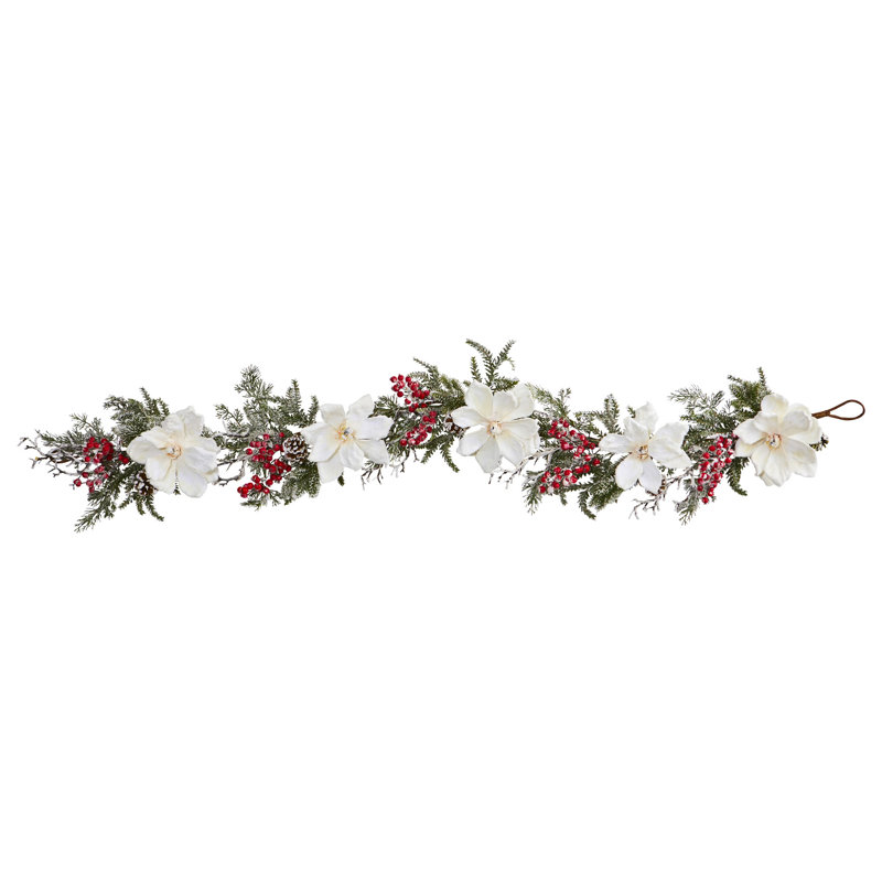 60'' in. Faux Magnolia Garland