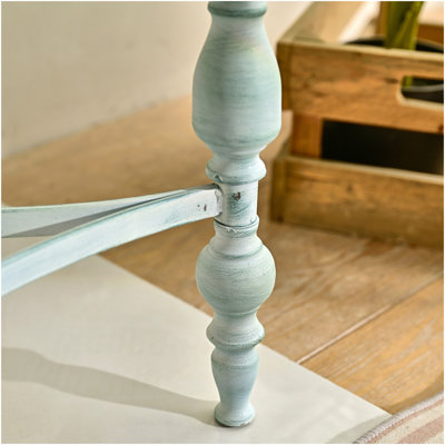 Table de bout décorative rustique en bois 20,08 "facile à assembler, table de bout ronde avec pieds en métal