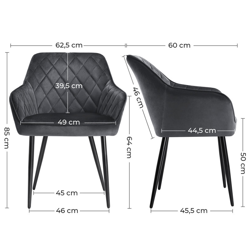 Chaim Upholstered Dining Chair, Grey