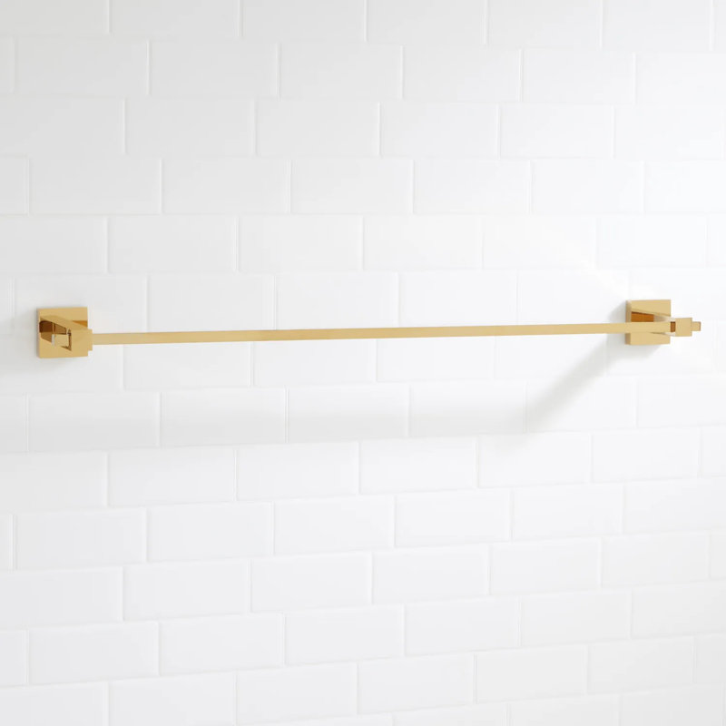 Barre à serviettes murale 24 "Collection Albury, Laiton poli, H 1,75 po x l 25,25 po x P 3 po