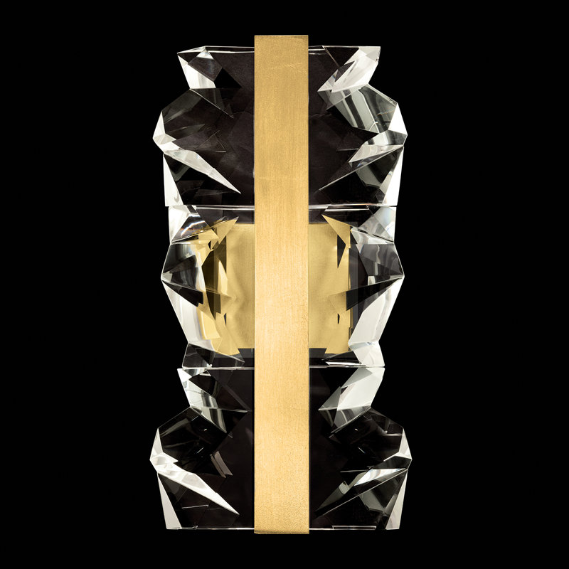 2 - Light LED Flush Mounted Sconce, Gold Leaf