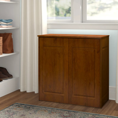 Armoire à paniers inclinable en acier avec accents en faux bois
