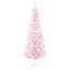 Arbre de Noël artificiel enneigé 5 pi, arbre de Noël mince avec branches réalistes et base en plastique pour décoration d'intérieur, rose-712922864-712922871