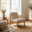 Fauteuil d'appoint Fluffy Shearling, structure en bois massif naturel-1532100720-1532100722