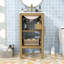 Meuble-lavabo compact 18 po avec lavabo en céramique, tablette réglable et organisateur de porte pour petits espaces