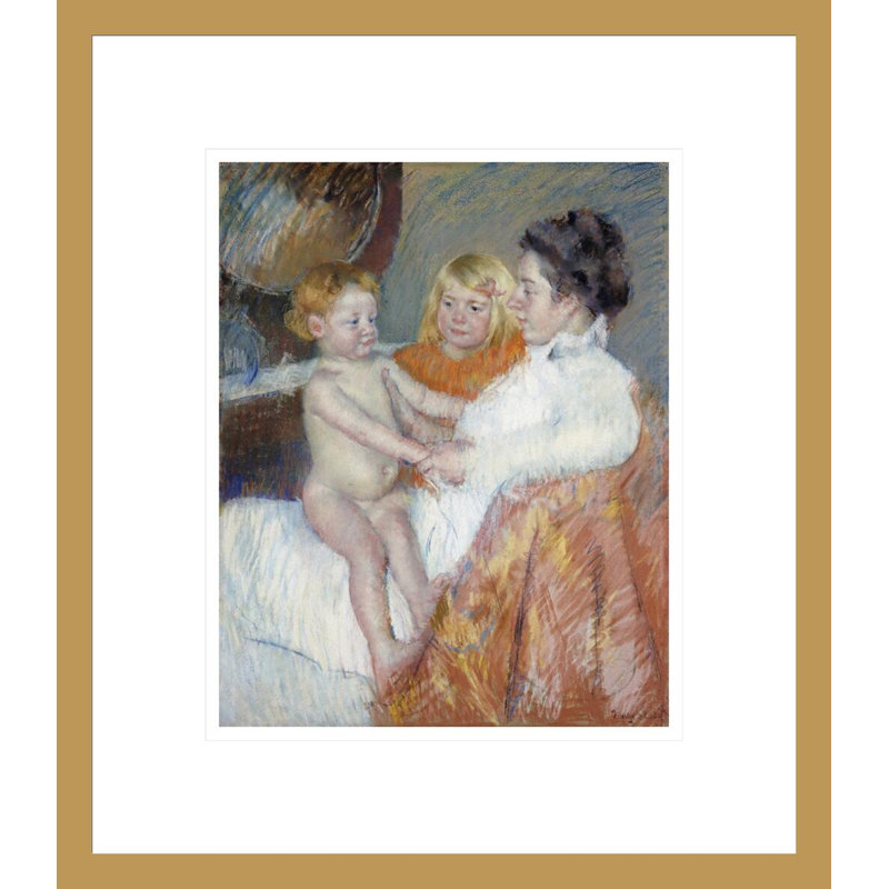 «Mother Sara and The Baby» par Mary Cassatt, impression giclée sur cadre, H 15,79 po x l 13,75 po