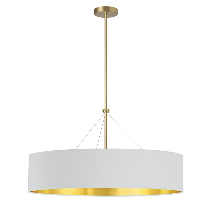 Lustre incandescente 4 lumières Pallavi, Blanc, Blanc mat