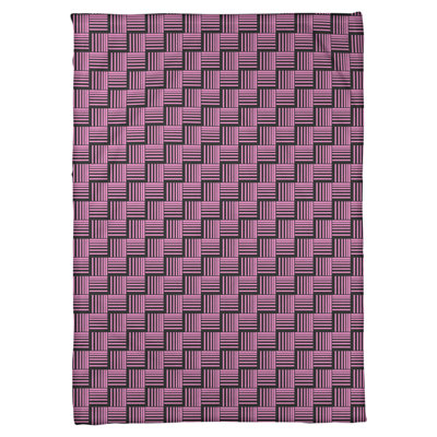 Couverture polaire à rayures classic basketweave