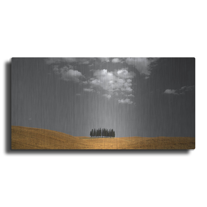 «Toscana Landscape 3» par Photoinc Studio, art mural en métal, 48 po x 24 po, H 12 po x l 24 po