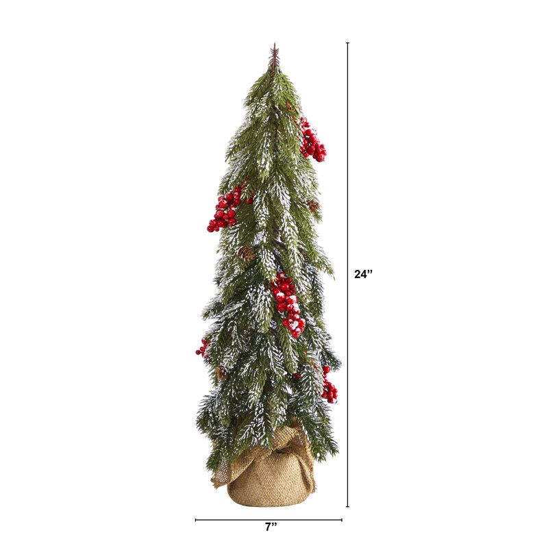 Sapin de Noël artificiel floqué 2 '