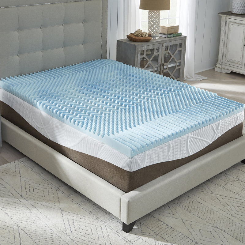 3'' Reversible Gel Memory Foam 5- Zone Mattress Topper, Queen