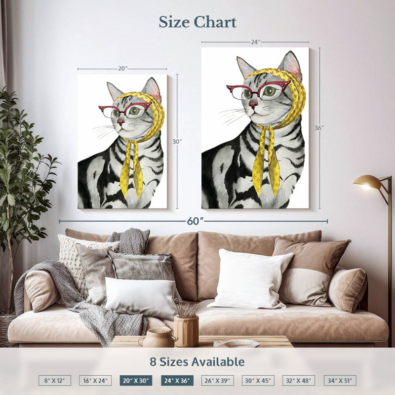 Brampt Cool Cat III, 36" H x 24" W
