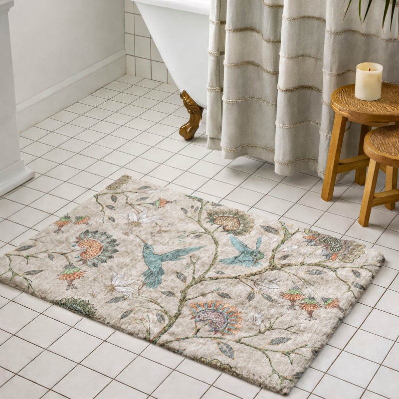 Premium Machine Washable Dream Shag ADS174 Hummingbirds Rug, 2'6" x 3'10"