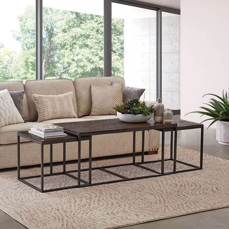Tessia Solid Wood Top Coffee Table