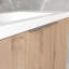 Meuble-lavabo à fermeture en douceur avec lavabo, petites tablettes de rangement et armoire combinée-487580094