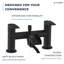 VeeBath Symphony Round Waterfall Bath Shower Mixer Tap with Kit-1481325923
