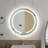 Georgiena Wall Mounted Makeup Round Bathroom Mirror With LED Light and Touch Function