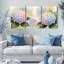 Hydrangea, reproduction d'art sur toile tendue sur toile, ensemble de 3-1821252467