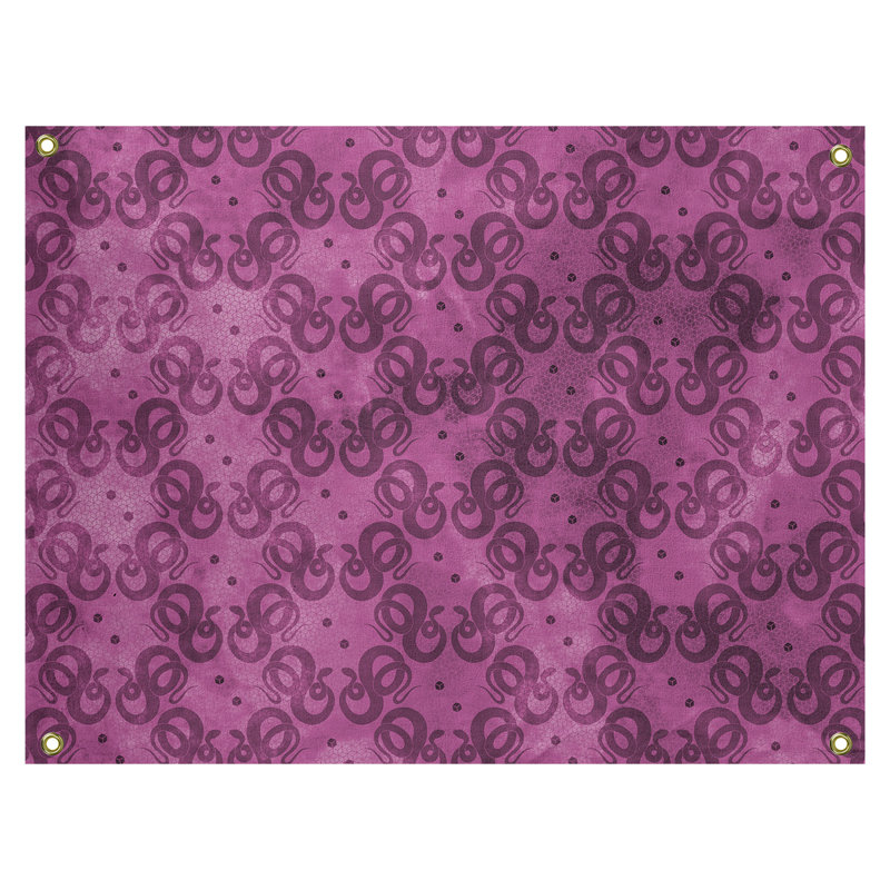 Tapisserie «Polyester Avicia Snakes» par Katelyn Elizabeth, H 27,5 po x l 37,5 po, Rose, Intérieur