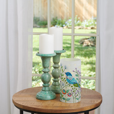 Éclairage de vase bleu 7,8 "H Bonnet