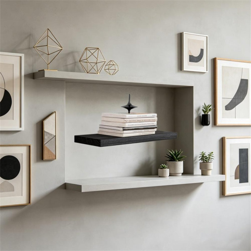 4 Piece Wood, Black
