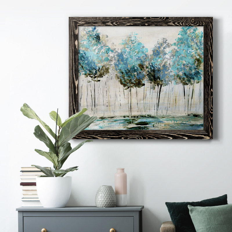 Printemps - Peinture sur toile encadrée, Noir, H 20 po x l 17 po x P 1,5 po