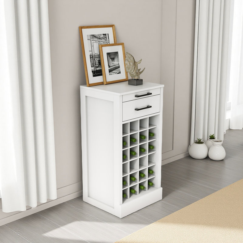 Modular 24 Wine Bar Cabinet Buffet Cabinet, White