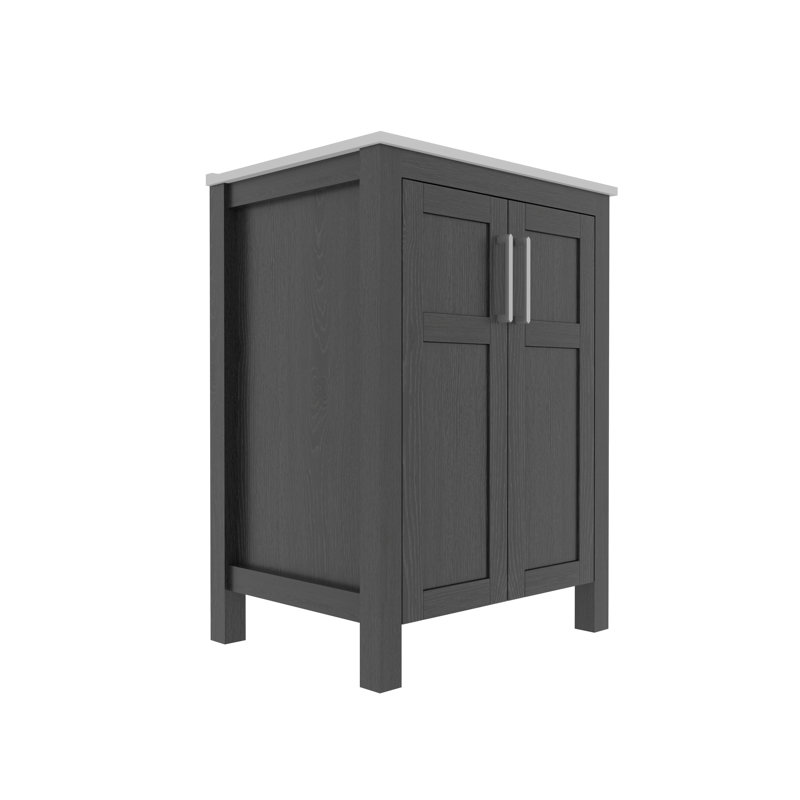 Meuble-lavabo de salle de bain avec lavabo en céramique