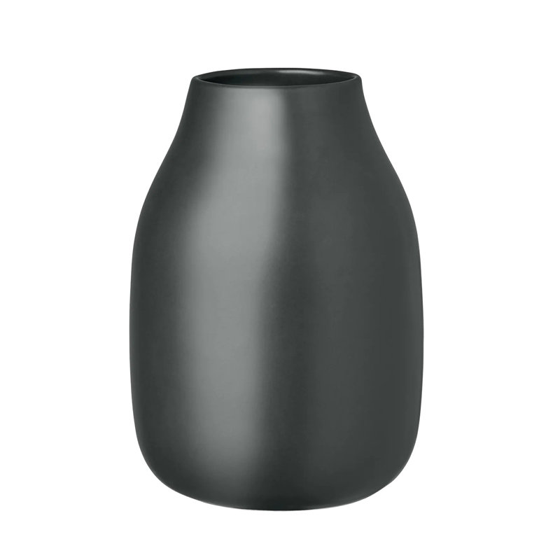 Ceramic / Porcelain Table Vase, Peat, 20.3cm H x 14.2cm W x 14.2cm D