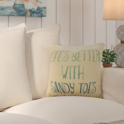Fruitland Sandy Toes Throw Pillow
