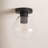 Rooks Glass Semi Flush Mount-229418173