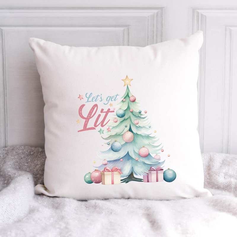 Coussin décoratif en polyester 03 Sweet Christmas, 18 po x 18 po