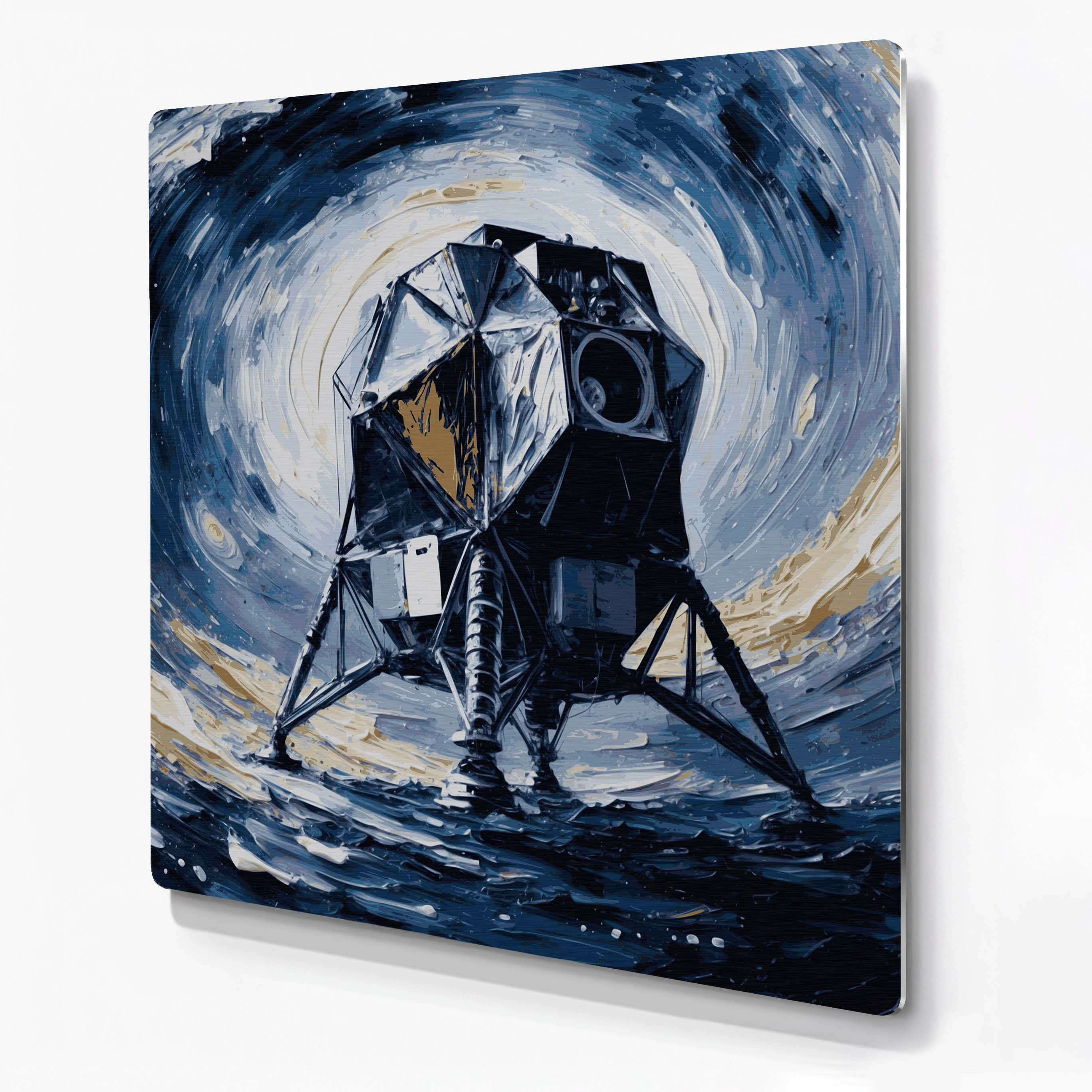 Latitude Run® Space Apollo program commemoratives Gray Metal Wall Art ...