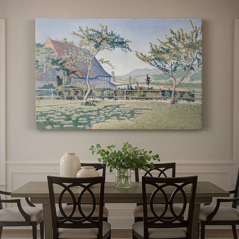 Comblat-le-Château, la prairie-Paul Signac-Toile tendue avec châssis-1886, 40 po x 60 po