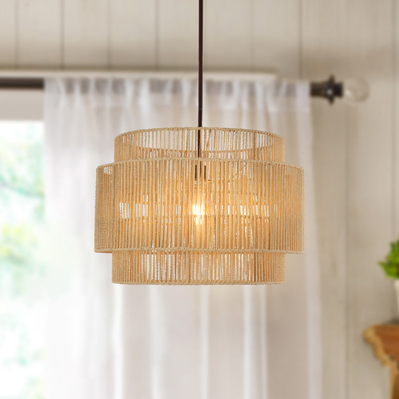 Luminaire suspendu tambour 1 lumière Armelia