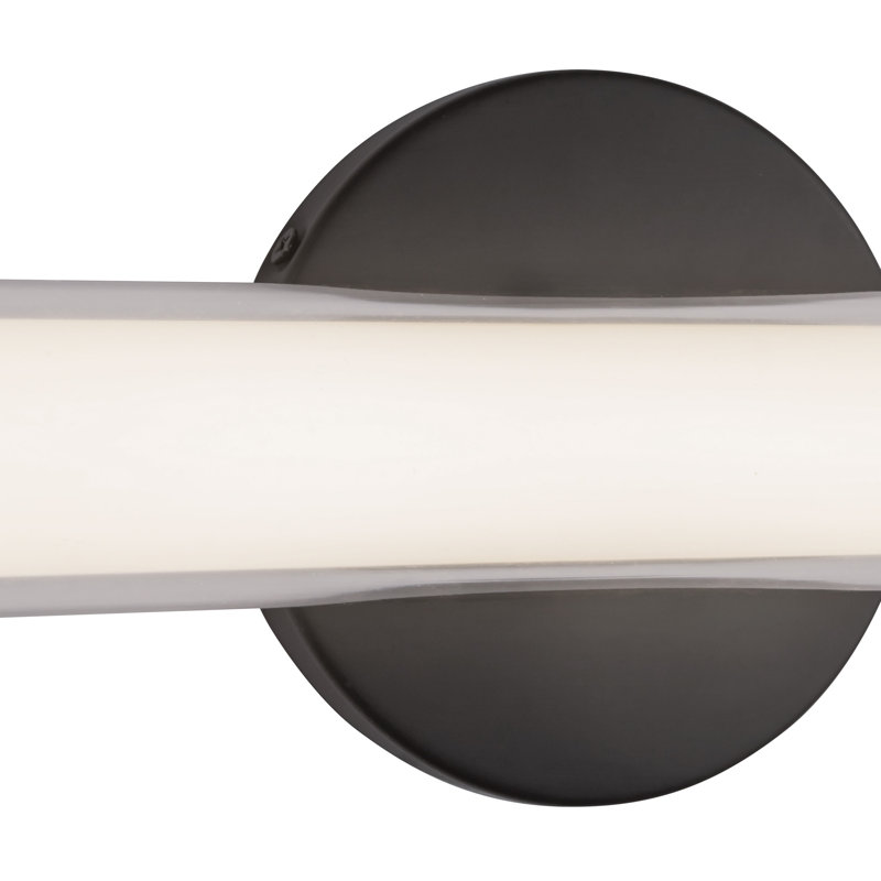 Tole 24-in Black dimmable LED Wall Sconce, Matte Black