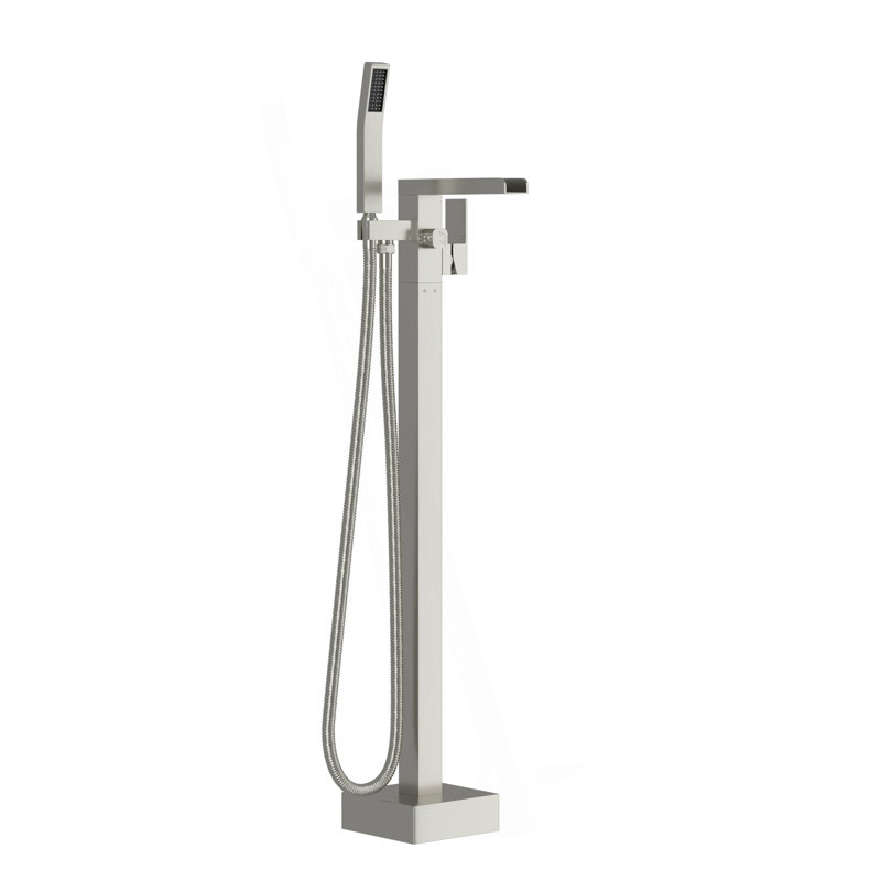 Robinets de salle de bain autoportants en laiton brossé avec fixation au sol