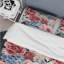 Ensemble de housse de couette à motif floral rose et bleu-1403890087