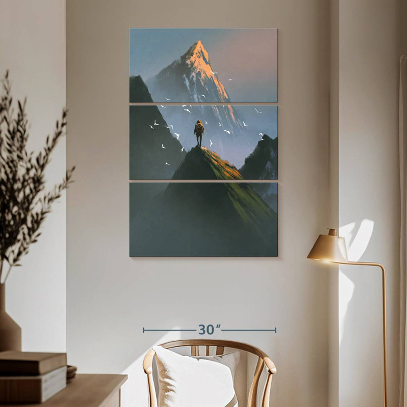 Man On Mountain, 65" H x 42" W