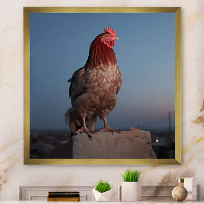 Cock A Doodle Dusk Rooster - Poulet, art mural