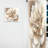 Single Beige Flower II - Floral Velvet Curtain - 1 Panel-112760258