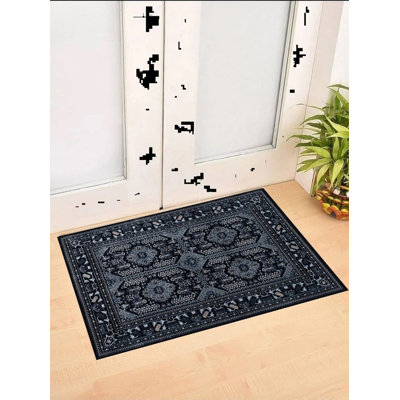 Floral and Oriental Flokati Area Rug