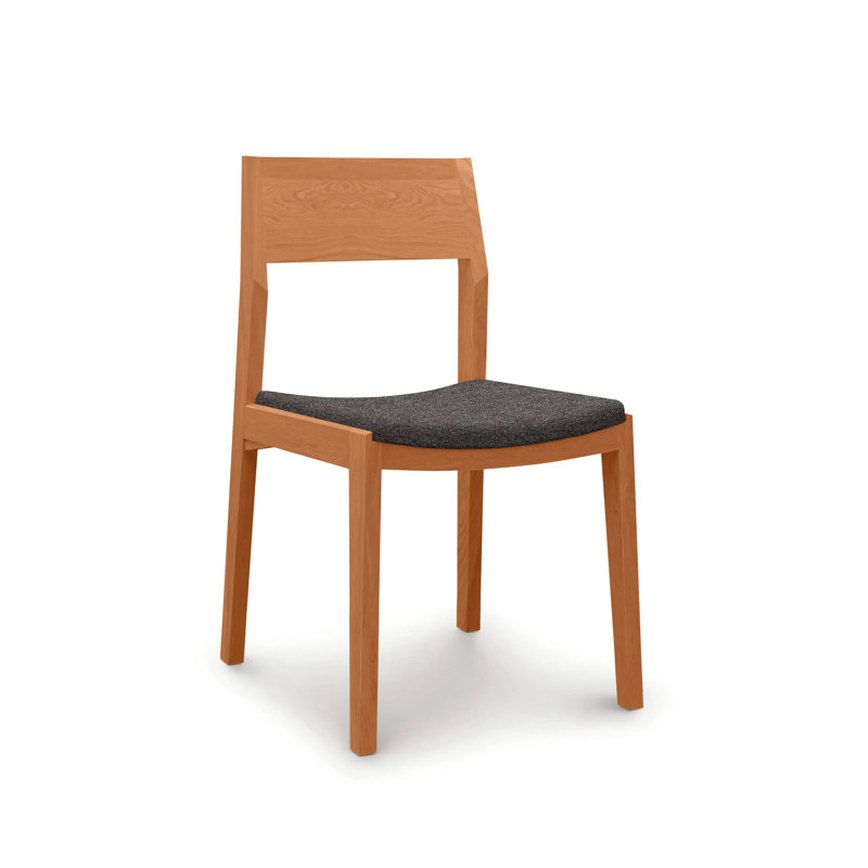 Chaise d'appoint en microsuède Iso, Cerisier naturel, Polyester ardoise