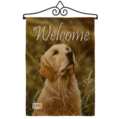 Drapeau de jardin décoratif en polyester 1,5 x 1,1 pi Rymill Lab Burlap