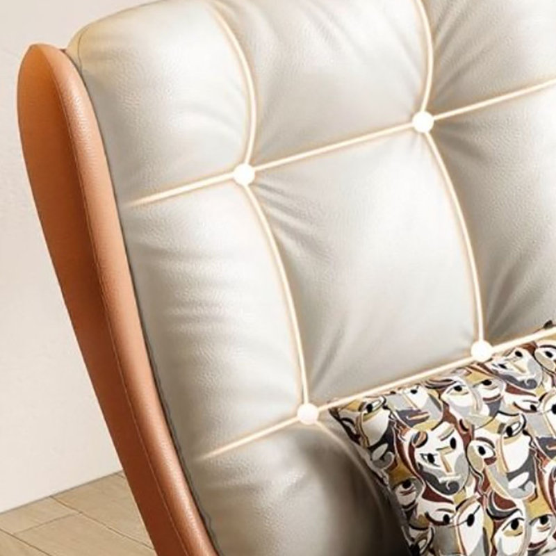 Chaise berçante en tissu Light Luxury Technology, Orange/Blanc