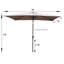 Parasol de patio rectangulaire 6 pi x 9 pi, mât rouille, inclinaison facile pour la cour arrière, jardin thermolaqué pour piscine,