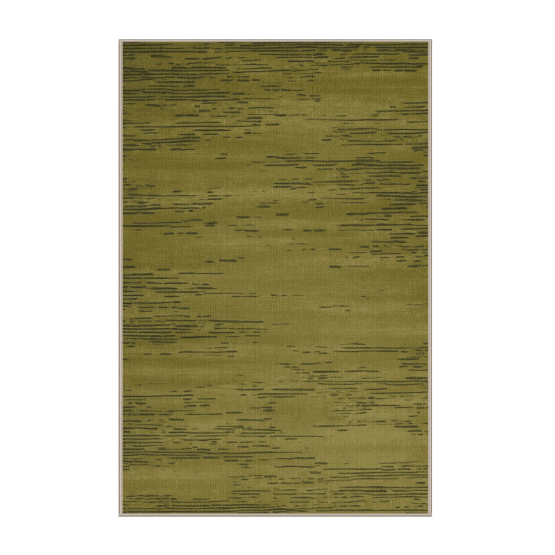 Machine Washable Abstract Brown Area Rug, Runner 2' x 4'
