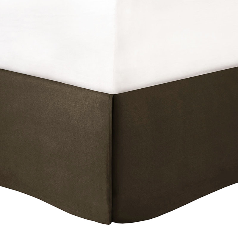 Édredon 7 pièces pour lit double - Faux suède, taies décoratives et jupe de lit brodées